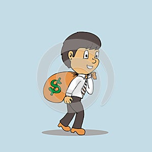 The Rich Man artoon vector