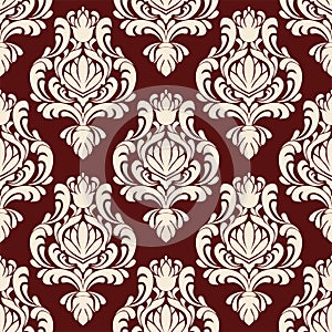 Rich ornamental damask Wallpaper for design