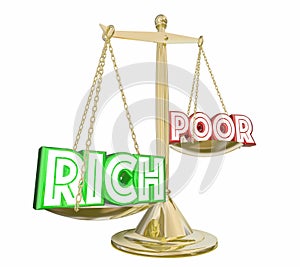 Rich Outweighs Poor Haves or Not Scale Balance Class Warfare 3d