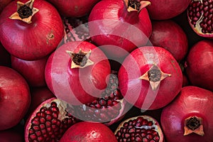 Rich Pomegranate red background. Generate Ai