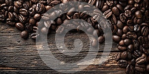 Rich Roasted Coffee Beans Texture and Aroma