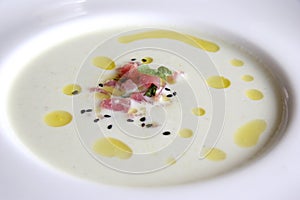 Rich seafood soup photo