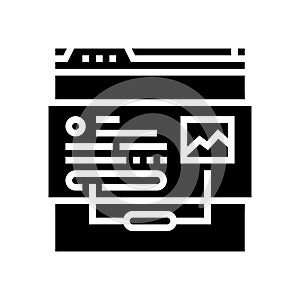 rich snippets seo glyph icon vector illustration