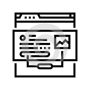 rich snippets seo line icon vector illustration