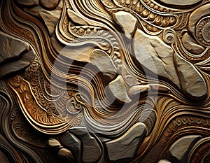 Rich Stone Texture Background with Intricate Patterns and Natural Colors