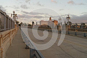 The Richard H. Chambers Courthouse and the Colorado Street Bridge