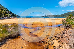 Richardson stream at Abel Tasman national park in New Zealand