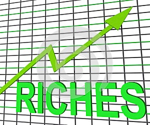 Riches Chart Graph Shows Increase Cash Wealth photo