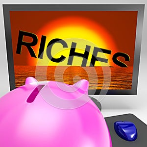 Riches Sinking On Monitor Shows Bankruptcy photo