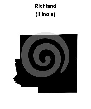 Richland outline map