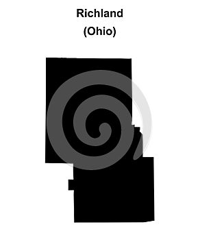 Richland outline map