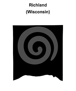 Richland outline map