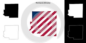 Richland outline map