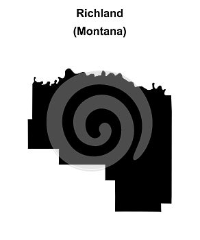 Richland outline map