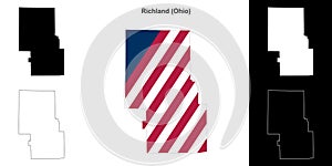 Richland outline map
