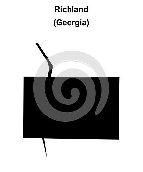 Richland outline map