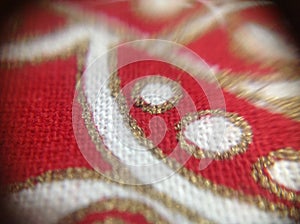 Richly Decorated Fabric taken with Macro Lens