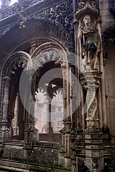 A richly decorated gallery at Bussaco Palace, Portugal photo