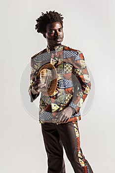 Richly and luxury african man in traditional clothes