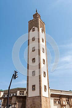 Richly ornated Mohammed V mosque in downtown Agadir