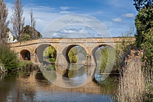 Richmond Bridge and reflection. Tasmania, Australia Tasmania, Au