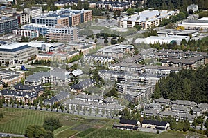 Richmond centre with buildings and playgrounds