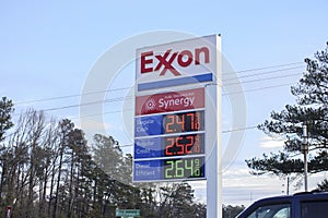 Exxon gas prices sign synergy