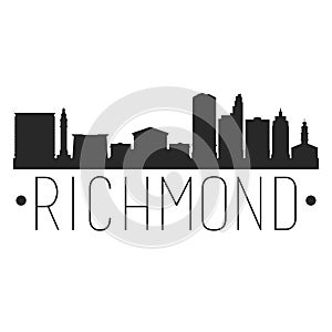 Richmond Virginia. City Skyline. Silhouette City. Design Vector. Famous Monuments. photo