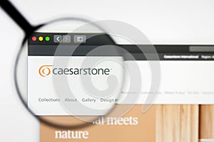 Richmond, Virginia, USA - 26 July 2019: Illustrative Editorial of Caesarstone Ltd website homepage. Caesarstone Ltd logo