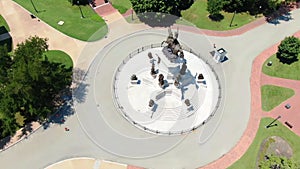 Richmond, Virginia Washington Monument, Aerial View, Downtown