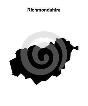 Richmondshire outline map