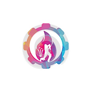 Ricket fire gps logo icon.