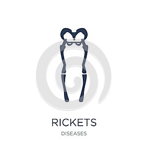 Rickets icon. Trendy flat vector Rickets icon on white background from Diseases collection