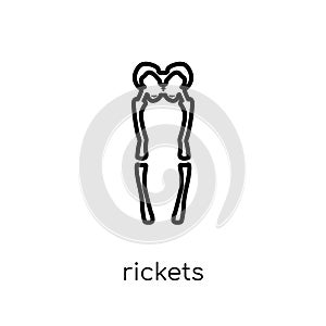 Rickets icon. Trendy modern flat linear vector Rickets icon on w