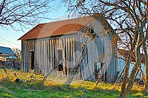 Rickety old barn in Texas Hill Country