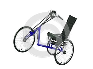 Rickshaw isolated on white