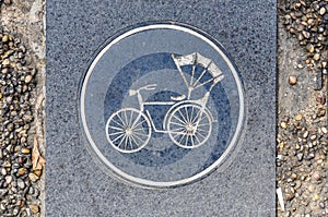 Rickshaw sign on the street in Singapore