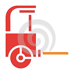 rickshaw solid red illustration vector and logo Icon new year icon perfect