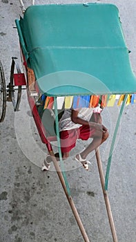 Rickshaw. Toliara. Madagascar photo