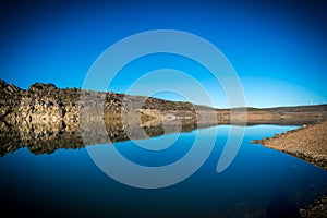 Reservoirs in times of drought in Zamora Spain photo