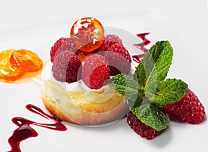 Ricotta Cheese Cake with Raspberry