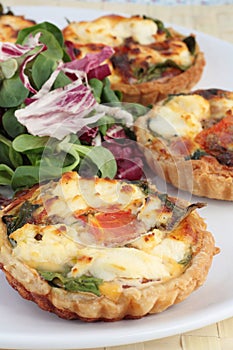 Ricotta quiches or tarts