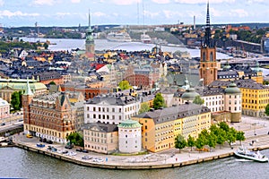 Riddarfjärden from City Hall Tower, Stockholm, Sweden