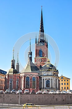 Riddarholm Church in Stockholm old town Gamla Stan, Sweden