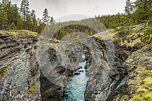 Ridderspranget (The Knightâ€™s leap) in Jotunheimen National Par