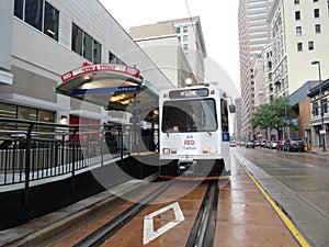 The Ride - H Line light rail stops at 16th and Stout station on