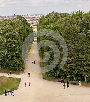 Ride inside Schonbrunn Palace gardens