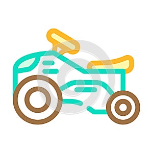 ride on toy child color icon vector illustration