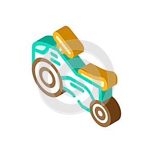 ride on toy child isometric icon vector illustration