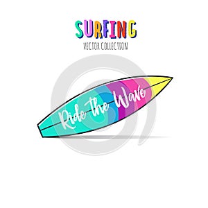 Ride the wave. Surfing print 2